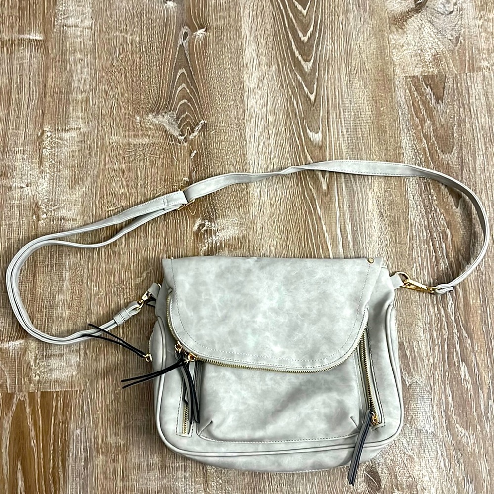 Grey crossbody purse
